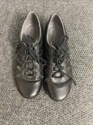 Dansko Neena work nonslip shoes 38 tie lace up black comfy 7.5/8 thumbnail 3