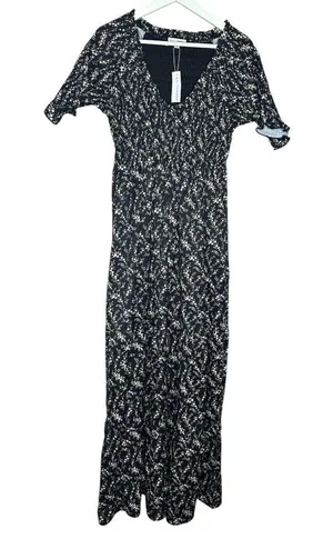 Baltic Born Lotta Black Floral Smocked Dress XS thumbnail 5