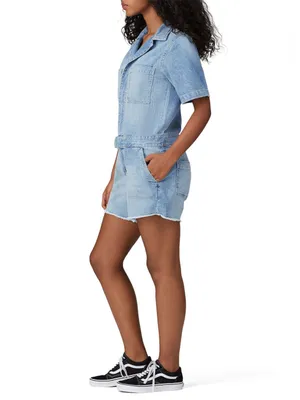 DL 1961 Denim Hannah Romper Utility Jumpsuit Size Small thumbnail 3