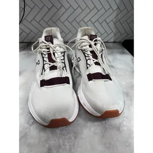 On Cloudnova Women’s Size 10.5 White Burgundy CloudTec Lifestyle Running Shoes thumbnail 14