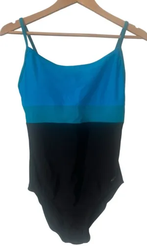 Speedo Women’s Blue and Black Color Block One Piece Swimsuit‎ thumbnail 1