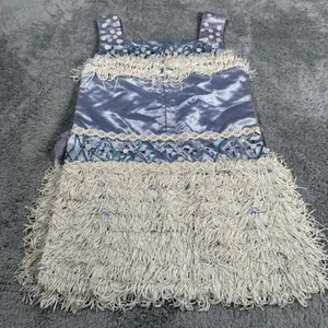 VTG Flapper Tassel Dress Shirt Beaded Sequin Fringe Gatsby Party Cocktail thumbnail 13