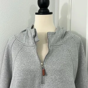 Laslulu 2XL Gray Half-Zip Scuba Hoodie Sweatshirt with Pocket thumbnail 10