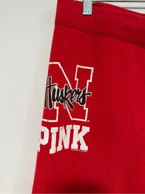 PINK Vintage Y2K Red Graphic Drawstring Sweatpants Nebraska Huskers thumbnail 2
