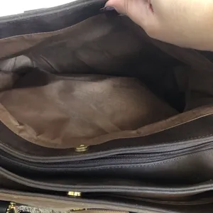 DVF Brown Multi-tone Faux‎ Suede Overnight Bag thumbnail 8