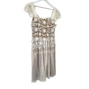 NWT Alberta Ferretti Floral Lace Embroidered Tulle Dress Size 2 thumbnail 10