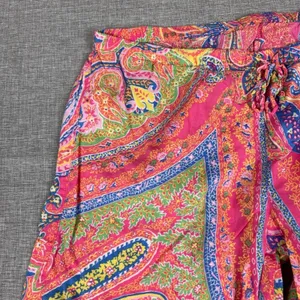 Lauren Ralph Lauren Paisley Capri Pants Womens Medium Elastic Waist thumbnail 3