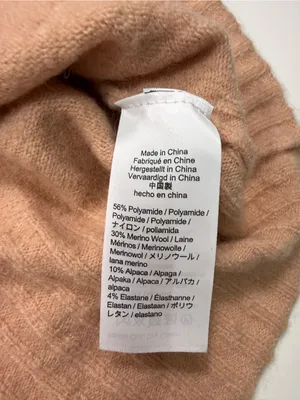 J. Crew Merino Wool Blend Peach Scoop-Neck Sweater with Subtle Sparkle thumbnail 6