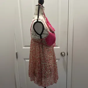 2006 Vintage Victoria's Secret Floral Babydoll Nightie and V-string panty set thumbnail 5