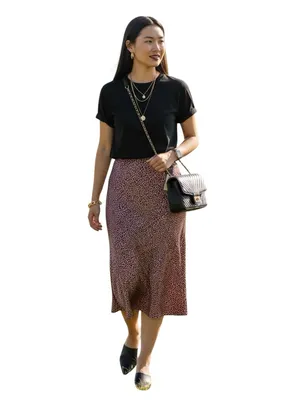 Victoria’s Secret PINK Satin Leopard Midi Slip Skirt Pink Black Bias Cut XL NWT thumbnail 3