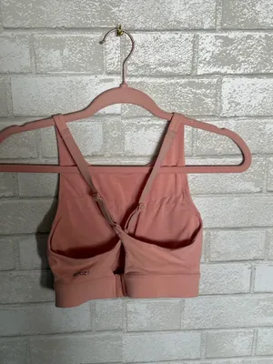 Peach Pink High-Neck Sports Bra thumbnail 2