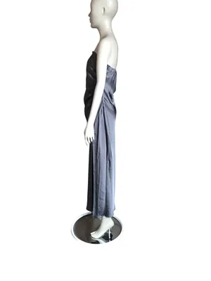 NWT Hello Molly Charcoal Gray Strapless Maxi Dress thumbnail 5