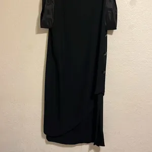 Vintage Union Made semi formal lbd Morton Myles for the Warrens black dress thumbnail 6