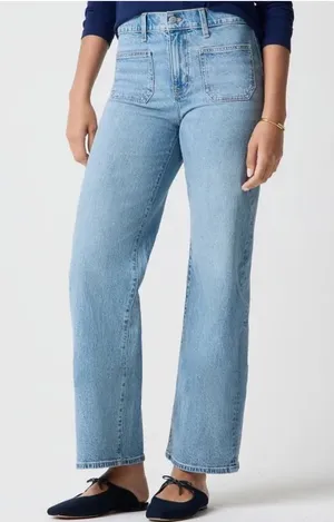 J.Crew Slim Wide-Leg Jeans thumbnail 1