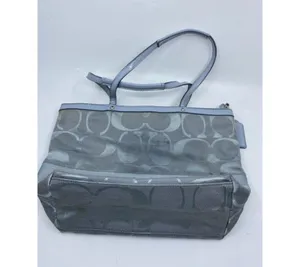 Coach Gray Jacquard Fabric Long Strap Tote Bag thumbnail 6
