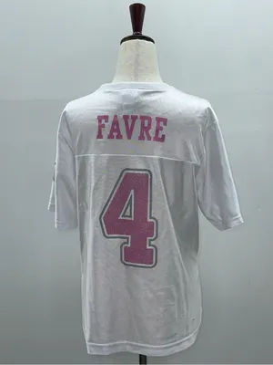 Brett Favre Jersey Women White Pink Minnesota Vikings Breast Cancer Reebok Lg thumbnail 3