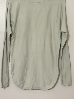 Lululemon Take It All In Sweater Light Sage Long Sleeve Cotton Knit thumbnail 6
