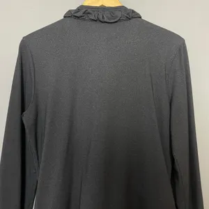 Lucy's Jacket Gray Zip-Up Ruffle Ruching Women Size Medium Athletic Running thumbnail 5