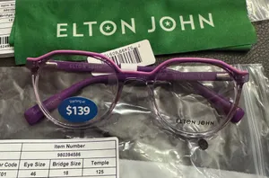 Elton John brand sunglasses with a price tag starting at $139. thumbnail 1