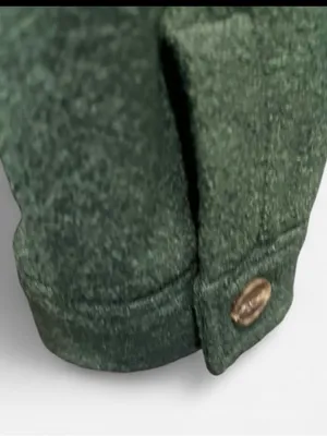 Joie Wool Blend Olive Green Chore Coat Large Oversized Scandi Workwear Jacket thumbnail 8