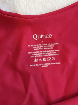 NWT Quince Italian High-Leg Ring Bikini Bottom in Cherry Red - Size: Small thumbnail 4