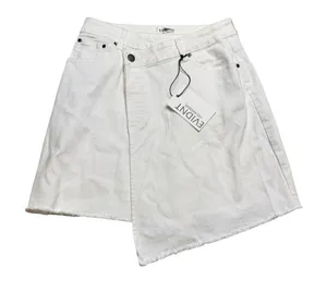 🤍 EVIDNT Los Angeles Raw Hem Mini Skirt – White Denim (Size 26,‎ NWT) ✨ thumbnail 1