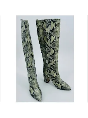 Sam Edelman Snake Print Hai Boots, Beige Black Size 7.5 thumbnail 2