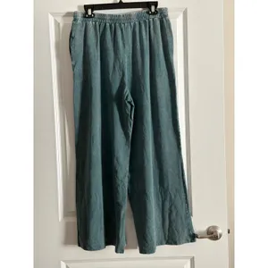 Double Zero Teal Pant Set Drift Away Mineral Wash Wide Leg Medium NWT thumbnail 9