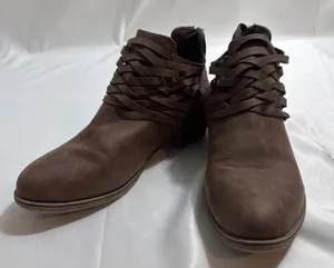 The North Face XJL Ankle Boots Brown Women’s US 7M Leather Zip Up 1.5” Heel thumbnail 1