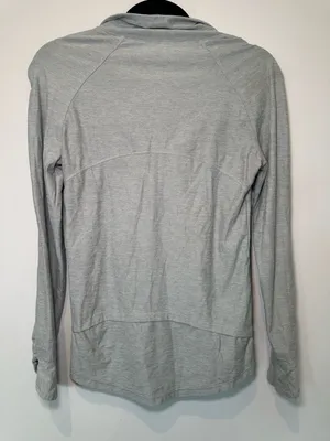 Apana Women's Gray Quarter Zip Active Pullover Long Sleeve Athletic Top Size S thumbnail 4