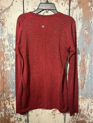 Women's Lululemon Swiftly Tech Long Sleeve Red Crew shirt size 8 thumbnail 5