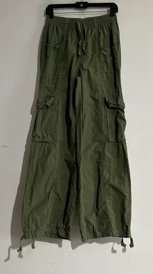Aerie High Waisted Go For It Baggy Cargo Pants Olive Green Size XS Grunge thumbnail 1