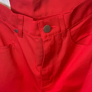 BLDWN Wide Leg Pants Cotton Cropped High Waist Red White Colorblack‎ Size 25 thumbnail 5