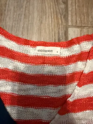ANDTHEWHY American Red White Blue Sweater Tank Top thumbnail 2