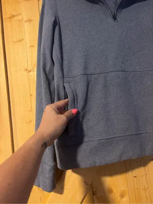 Antigua Women’s‎ Crush Navy Heathered 1/4 Zip Pullover Sweatshirt Medium thumbnail 2
