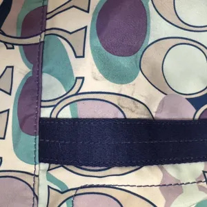 Coach Womens Tote Travel Bag Multicolor Kyra Soho Print F77285‎ Blue Purple Grey thumbnail 8