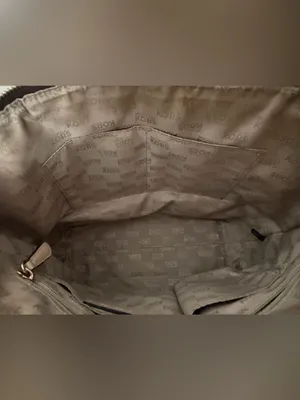 Michael Kors Brown MK Monogram Tote with Beige Handles thumbnail 7