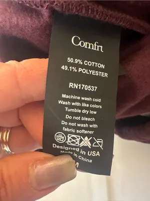 Comfrt Unisex Adult Size Medium plum CuffedBrandNew thumbnail 5