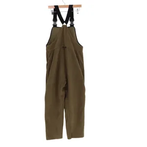 Overalls women’s Olive Green Fleece Adjustable Strap Snow Bibs Straight Leg thumbnail 3