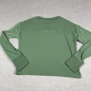 GapFit T-Shirt Womens Large Green Long Sleeve Cropped GDry Athletic Top Tagless thumbnail 8