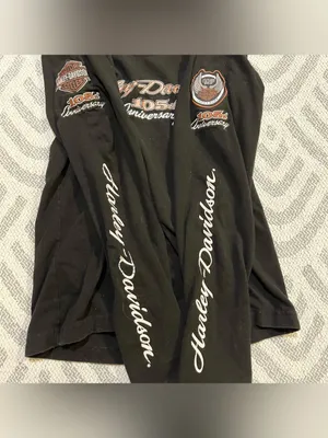 Harley Davidson Black 105th Anniversary Shirt Medium thumbnail 4