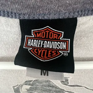 Harley Davidson 3/4 Sleeve Raglan Shirt Durham NC Bedazzled Women’s Medium thumbnail 3