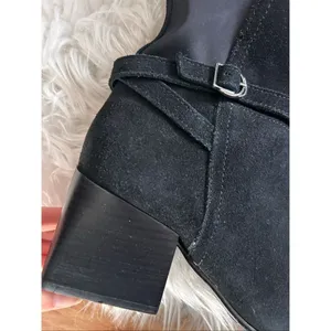 Blondo Twyla Waterproof Knee High Suede Leather Boot Black SZ 6.5 stretchy calf thumbnail 2
