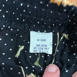 Vintage The Avenue‎ Collection Faux Wrap Maxi Skirt Black Polka Dots Black XL thumbnail 4