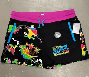 Disney Electrical Parade Glow in the Dark Shorts Womens 1X NWT thumbnail 1