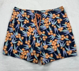 Patagonia Baggies Board Shorts‎ Floral Print Swim Trunks Orange Blue Size 14 thumbnail 1