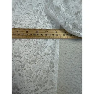 Top Womens XL White Lace Long Sleeve Round Neck Sheer Cottage Festival Coquette thumbnail 6