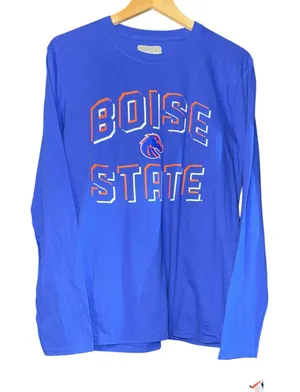New Boise State Broncos Long Sleeve Shirt Women's Medium College NCAA Idaho Blue thumbnail 1