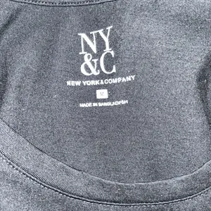 New York & Co Size M Black Cuffed T Shirt Dress thumbnail 8