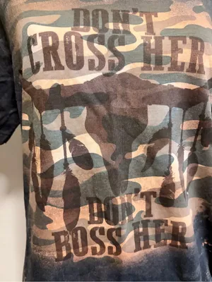 LAT apparel bleached camo country tee Brown thumbnail 3